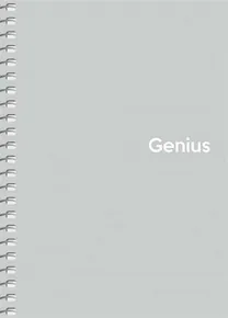 Kroužkový blok Shkolyaryk Genius A6, čtverečkovaný, 80 listů, mix barev